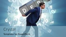  Presentation with burden - Slide set having man-under-the-burden background and a light blue colored foreground