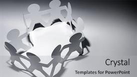  Presentation with holding hands - PPT theme having man united - group of people holding hands background and a  colored foreground