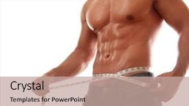  Presentation with measurement - Colorful slides enhanced with man use measurement tape backdrop and a coral colored foreground