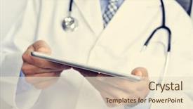  Presentation with history - Cool new slides with man using a tablet computer backdrop and a lemonade colored foreground