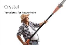  Presentation with electric - Slides featuring man-using-an-electric-tree background and a white colored foreground