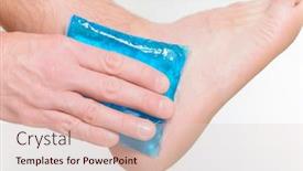  Presentation with ankle - Beautiful slides featuring man-using-cold-gel-compress backdrop and a lemonade colored foreground