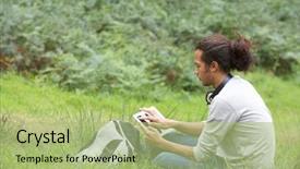  Presentation with hiking - Beautiful theme featuring very useful to learn english backdrop and a lemonade colored foreground