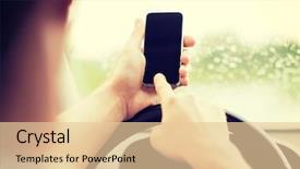  Presentation with transportation - PPT layouts featuring man using phone while driving background and a lemonade colored foreground