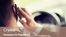  Presentation with distracted driving - Cool new presentation theme with man using phone while driving backdrop and a coral colored foreground
