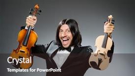  Presentation with concept - Cool new presentation with man-violin-player-in-musican backdrop and a wine colored foreground