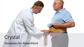  Presentation with body fat - Cool new theme with man waist body fat obesity backdrop and a light gray colored foreground