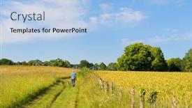  Presentation with nouvelle aquitaine - Cool new presentation theme with man-walking-the-dog backdrop and a light blue colored foreground