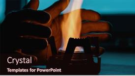  Presentation with energy crisis - Presentation with man-warmed-his-hands background and a wine colored foreground