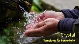  Presentation with cold water - Colorful PPT layouts enhanced with man-washing-hands-in-fresh backdrop and a wine colored foreground