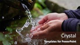  Presentation with mountain water - Colorful PPT layouts enhanced with man-washing-hands-in-fresh backdrop and a tawny brown colored foreground