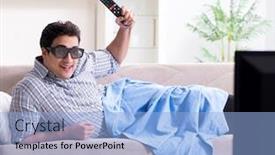  Presentation with home modiication - Slide set featuring man-watching-3d-tv background and a light blue colored foreground