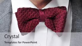  Presentation with maroon - Amazing slide deck having man wearing a gray backdrop and a light gray colored foreground