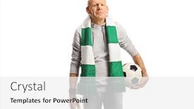  Presentation with white green - PPT theme enhanced with man-wearing-a-green background and a white colored foreground