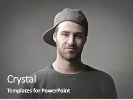 Man Wearing A Peaked Cap PPT template 90 | CrystalGraphics