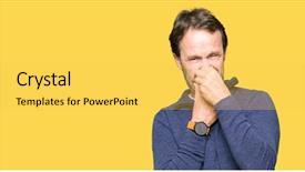  Presentation with neolithic age old - Amazing PPT layouts having man wearing a sweater smell backdrop and a yellow colored foreground