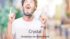  Presentation with triathlon professional cyclist man cycling - Presentation theme enhanced with man wearing bike safety helment background and a  colored foreground