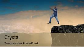  Presentation with black man - Audience pleasing slide set consisting of man wearing casual clothes walk backdrop and a  colored foreground