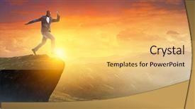  Presentation with black man - Theme having man wearing casual clothes walk background and a  colored foreground