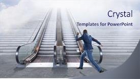  Presentation with black man - PPT theme featuring man wearing casual clothes walk background and a  colored foreground