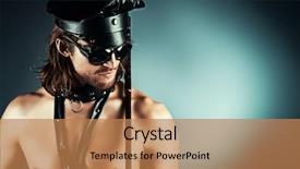  Presentation with avengers 3d man brave superhero - Presentation theme consisting of man wearing costume in police background and a coral colored foreground