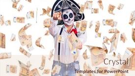  Presentation with day dead - PPT theme consisting of man-wearing-day background and a lemonade colored foreground