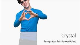  Presentation with heart love - Amazing presentation theme having man wearing funny thug life backdrop and a white colored foreground