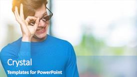  Presentation with happy life - Audience pleasing presentation theme consisting of man wearing funny thug life backdrop and a teal colored foreground