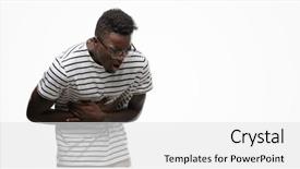  Presentation with african american - PPT theme enhanced with man wearing glasses and navy background and a white colored foreground