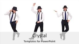  Presentation with graduation ceremony graduation caps hat - Presentation theme consisting of man wearing hat and suspenders background and a white colored foreground