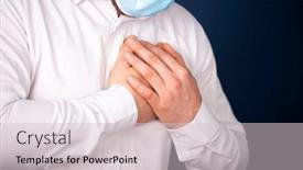  Presentation with face pain - PPT layouts with man-wearing-medical-face-mask background and a lemonade colored foreground