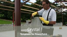  Presentation with concrete block - Slides featuring east asian crisis - close up of one us background and a gray colored foreground