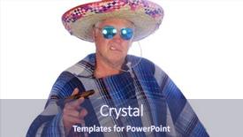  Presentation with mexican - Colorful slide set enhanced with man wears a mexican sombrero backdrop and a ocean colored foreground