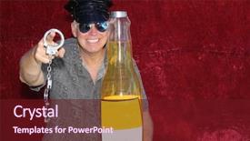  Presentation with beer bottle - Slides featuring man wears a police background and a tawny brown colored foreground