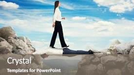  Presentation with formal - Presentation enhanced with man which lying like bridge background and a gray colored foreground