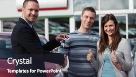  Presentation with dealership - Slides having man while giving him car background and a tawny brown colored foreground