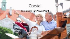  Presentation with aged - Presentation design with man while sitting in horse background and a white colored foreground