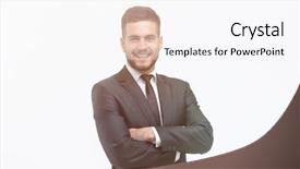  Presentation with growth - PPT layouts enhanced with man white - portrait in full growth confident background and a pink colored foreground