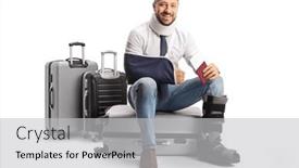  Presentation with cervical - Slide deck consisting of man-with-a-broken-arm background and a light gray colored foreground