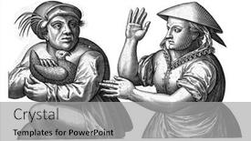  Presentation with hand print - Cool new theme with man-with-a-chicken backdrop and a light gray colored foreground