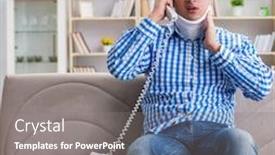  Presentation with cervical spine - Presentation featuring man-with-a-head-neck background and a gray colored foreground