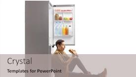  Presentation with fridge - Cool new presentation with man-with-a-sandwich-sitting backdrop and a light gray colored foreground