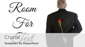  Presentation with love romance - Cool new theme with man-with-a-single-red backdrop and a light gray colored foreground