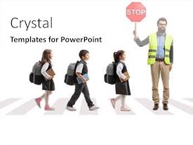 Stop Sign Figure Man.pdf Man With A Stop Sign PPT template 55 | CrystalGraphics