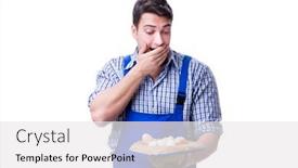  Presentation with straw - Amazing slide deck having man-with-a-straw-hat backdrop and a  colored foreground