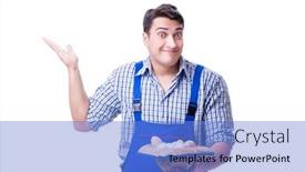  Presentation with straw - Colorful PPT layouts enhanced with man-with-a-straw-hat backdrop and a  colored foreground