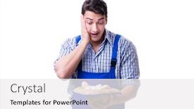  Presentation with straw - Colorful PPT theme enhanced with man-with-a-straw-hat backdrop and a white colored foreground