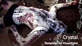  Presentation with painting - Beautiful slide set featuring man with a zombie body backdrop and a wine colored foreground