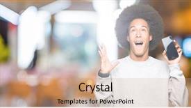  Presentation with afro - Slide set with man with afro hair showing background and a  colored foreground