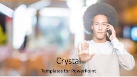  Presentation with african american in technology - Amazing theme having man with afro hair talking backdrop and a  colored foreground